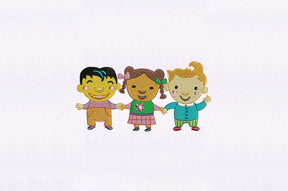 Playing Kids Embroidery Design Review