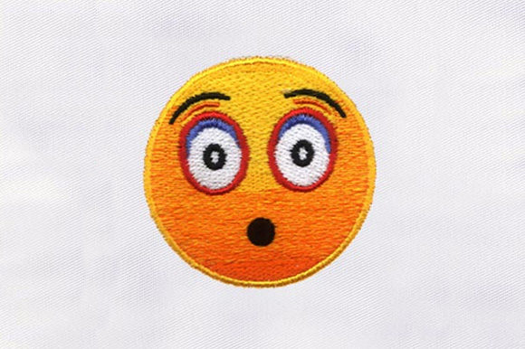 Shocked Emoji Face Embroidery Review for Etsy Sellers