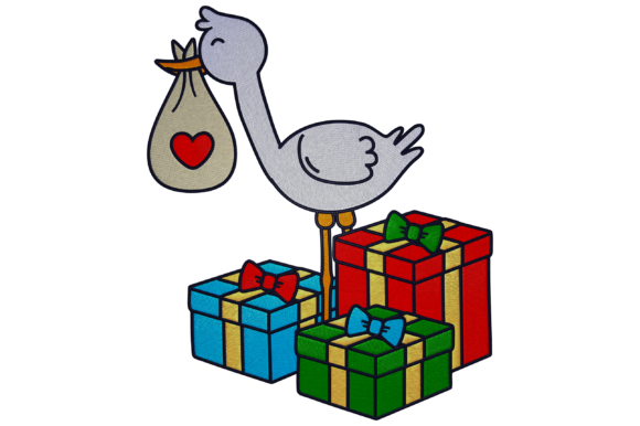 Stork Bringing Gifts Embroidery Review