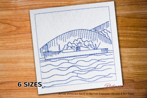 Victory Ship Redwork Embroidery Review